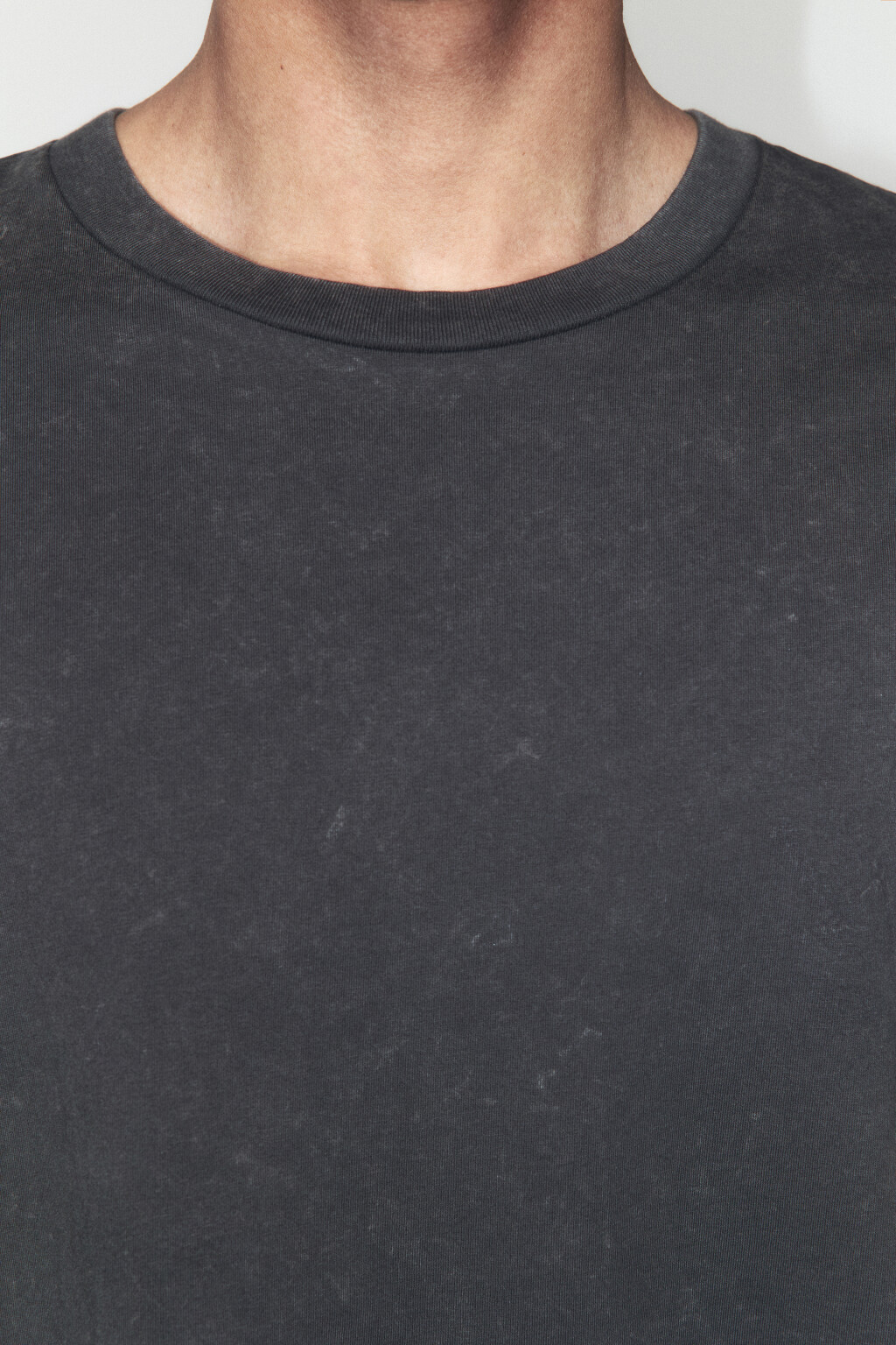 Футболка boxy fit хлопковая с вареным эффектом - цвет серый - 5