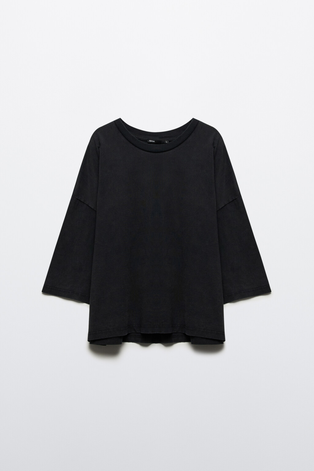 Футболка boxy fit хлопковая с вареным эффектом - цвет черный - 9