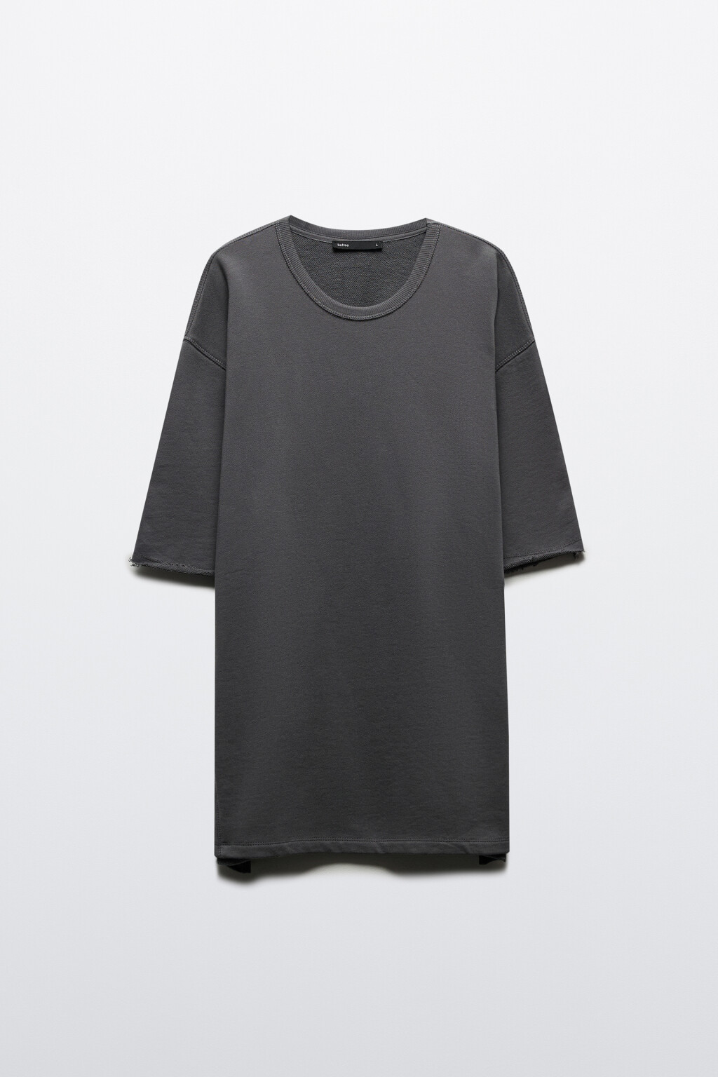 Футболка oversize из хлопкового футера - цвет серый - 7