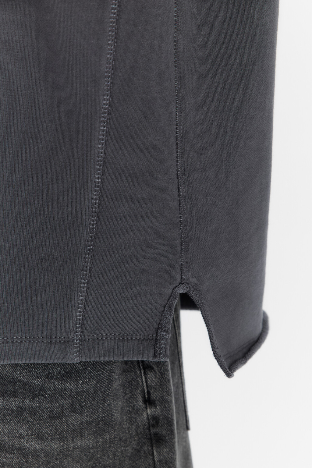 Футболка oversize из хлопкового футера - цвет серый - 6