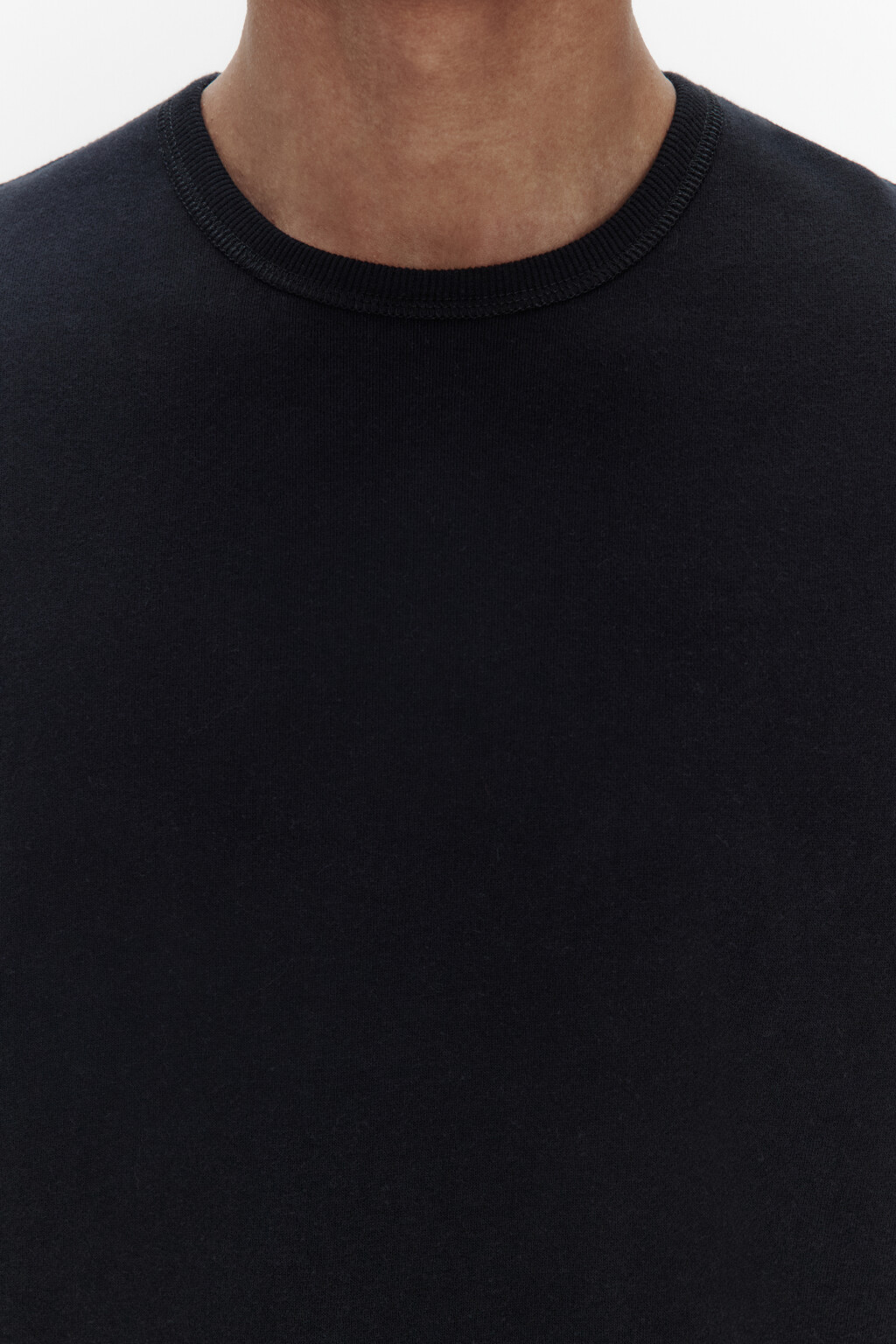 Футболка oversize из хлопкового футера - цвет черный - 5