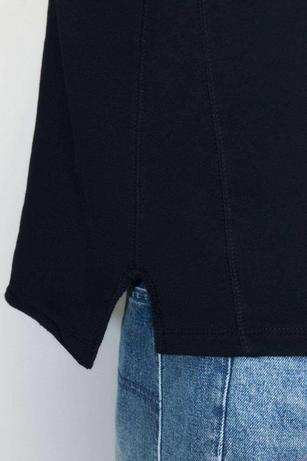 Футболка oversize из хлопкового футера - цвет черный - 7