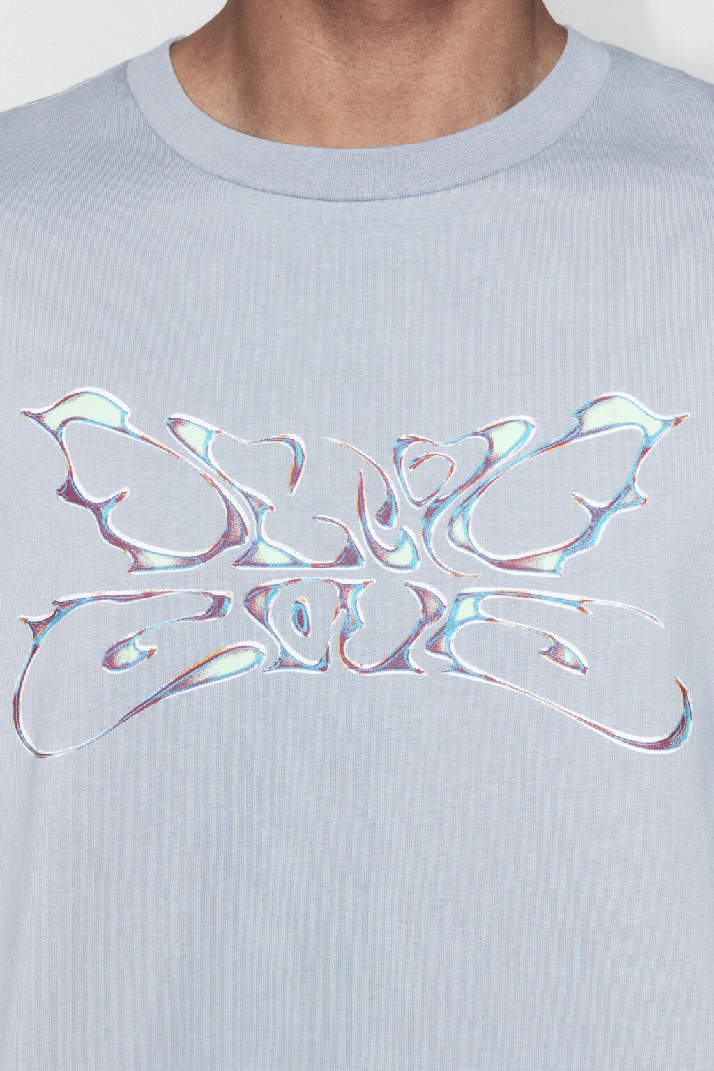 Футболка boxy fit хлопковая с принтом - цвет серый - 6