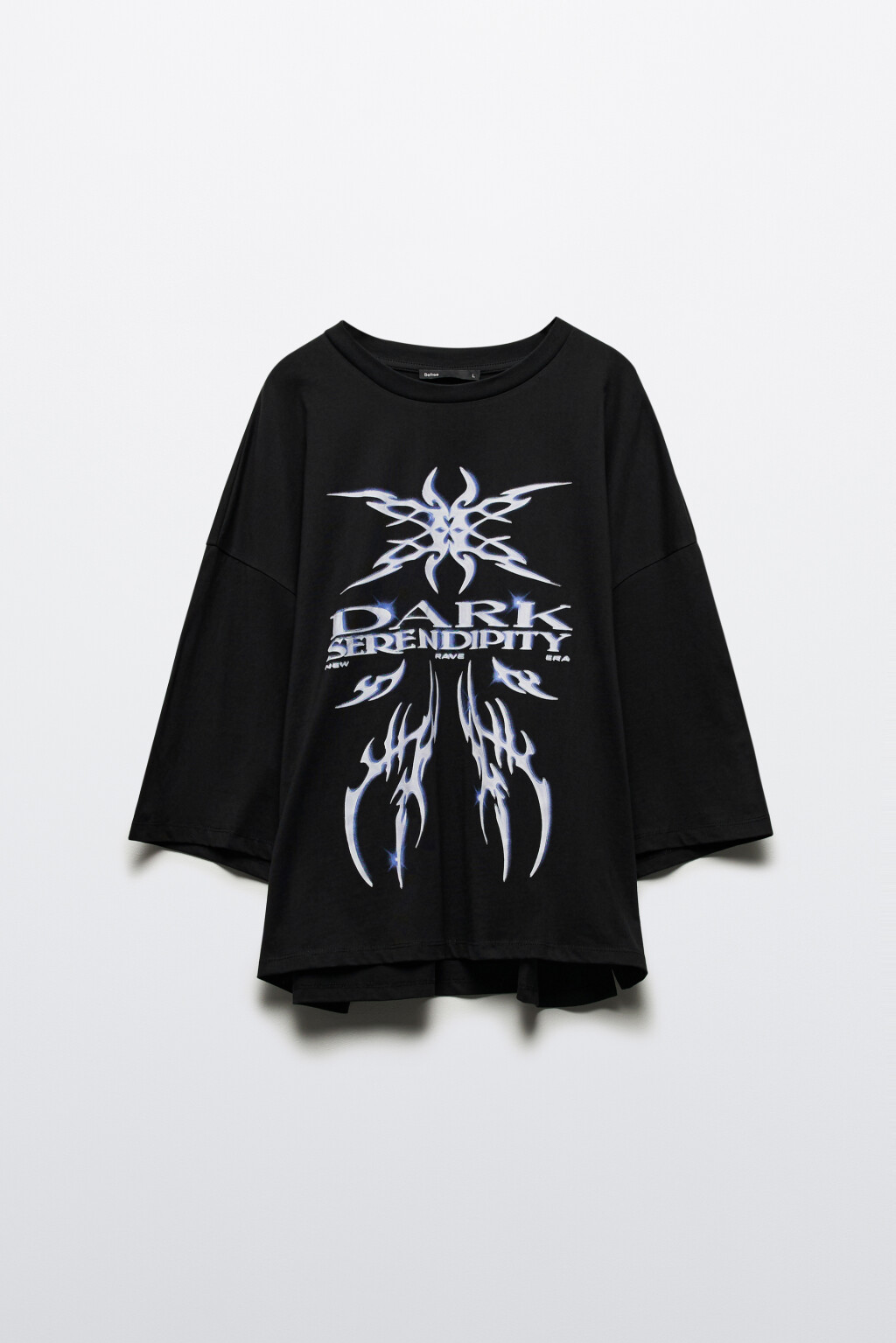 Футболка boxy fit хлопковая с принтом - цвет черный - 7