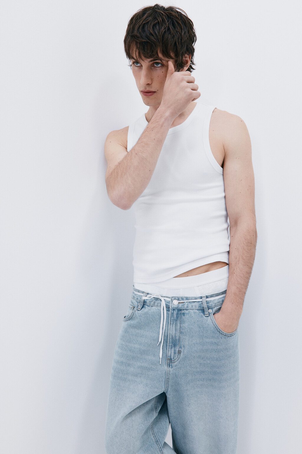 Майка базовая из хлопка - цвет белый - 8