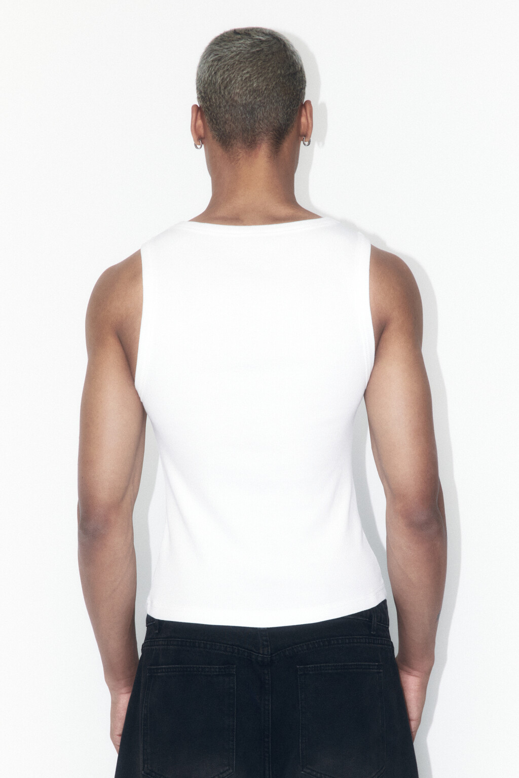 Майка базовая из хлопка - цвет белый - 3