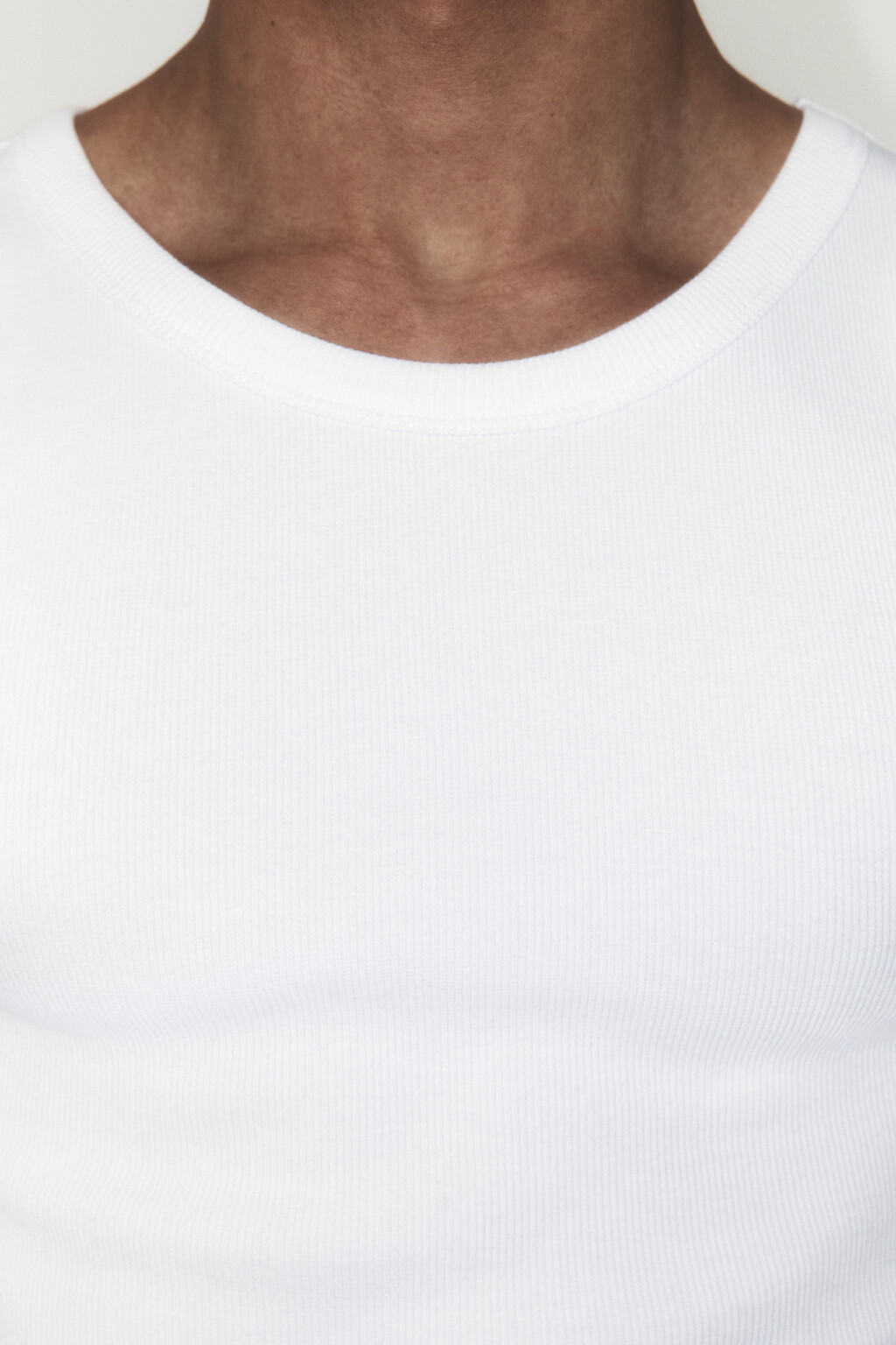 Майка базовая из хлопка - цвет белый - 5