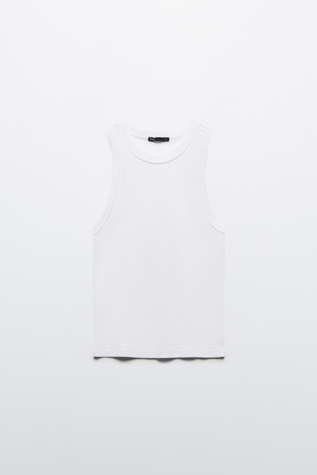 Майка базовая хлопковая - цвет белый - 10