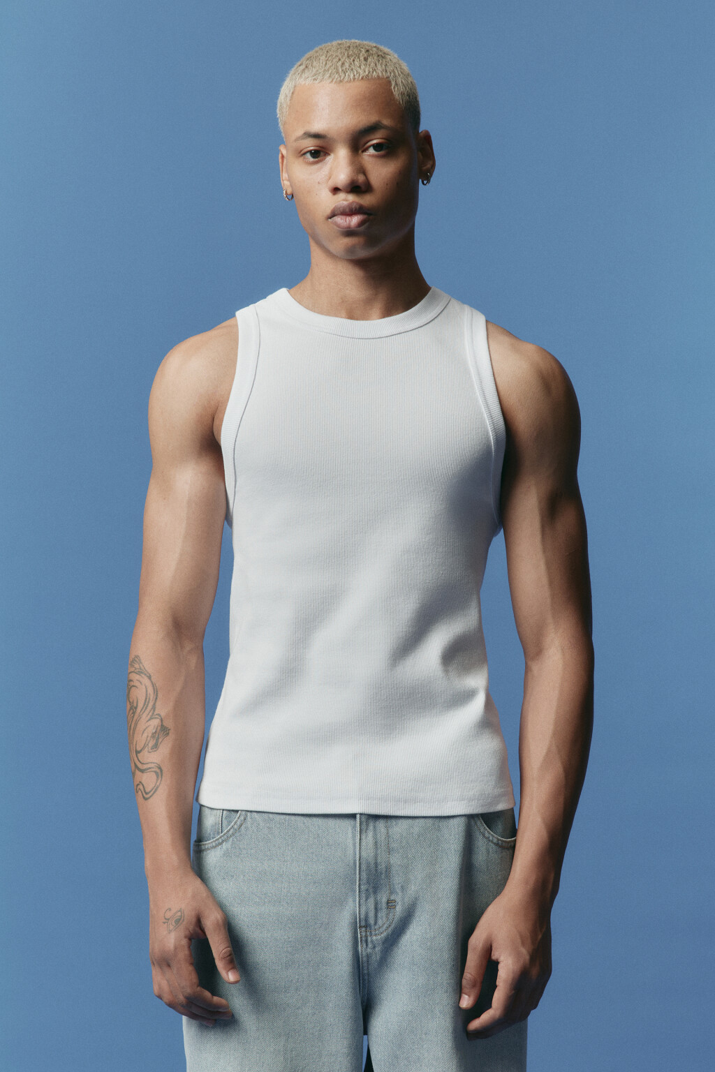 Майка базовая хлопковая - цвет белый - 3