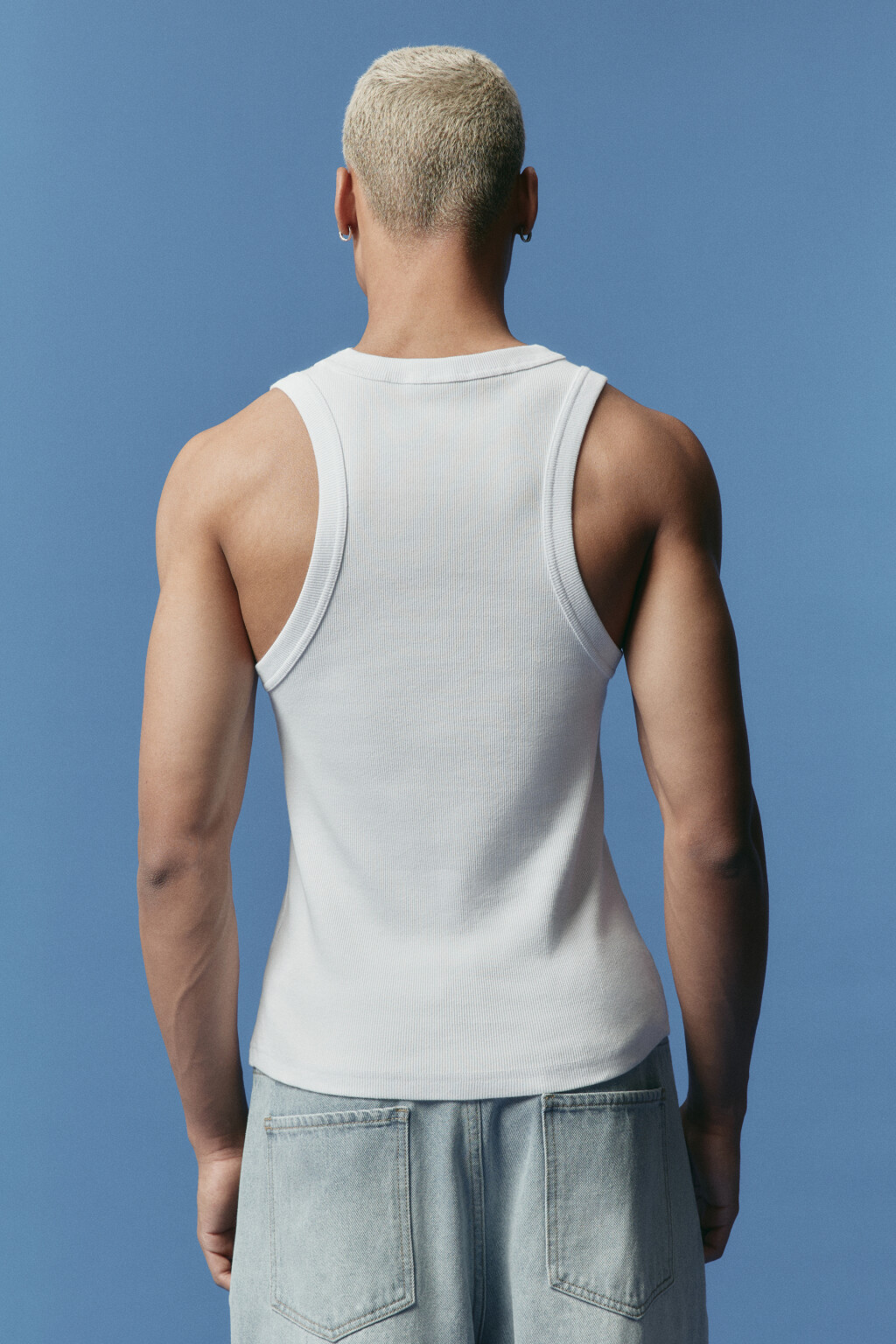 Майка базовая хлопковая - цвет белый - 4