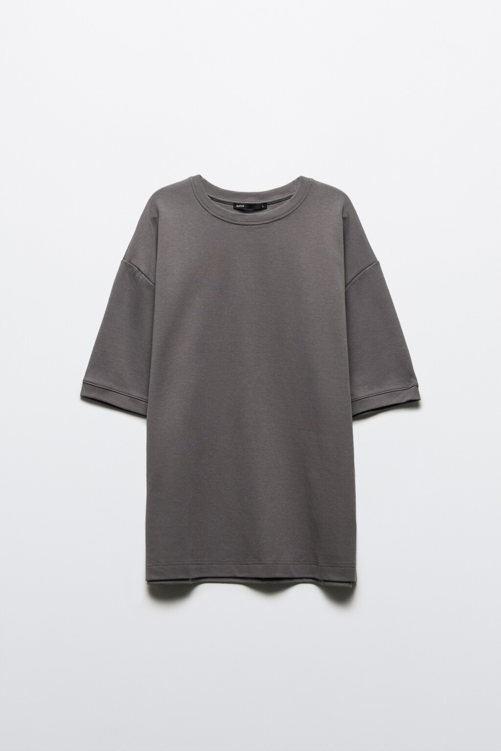 Футболка oversize из хлопкового футера - цвет серый - 7