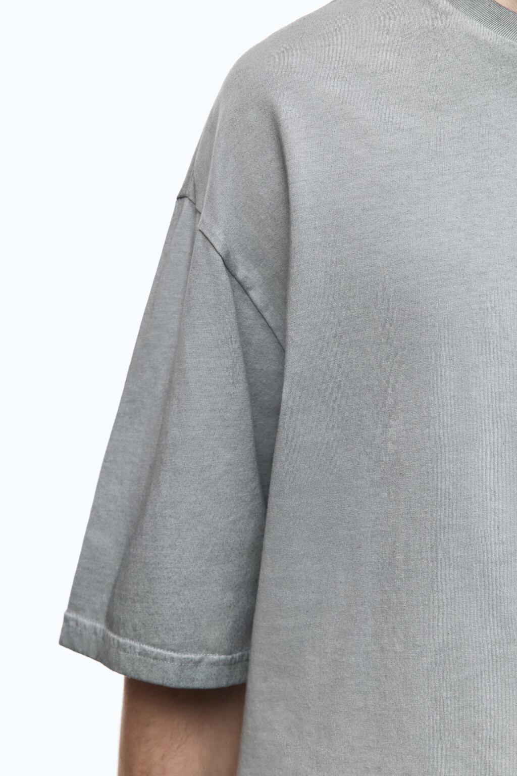 Футболка хлопковая с вареным эффектом - цвет зеленый - 7