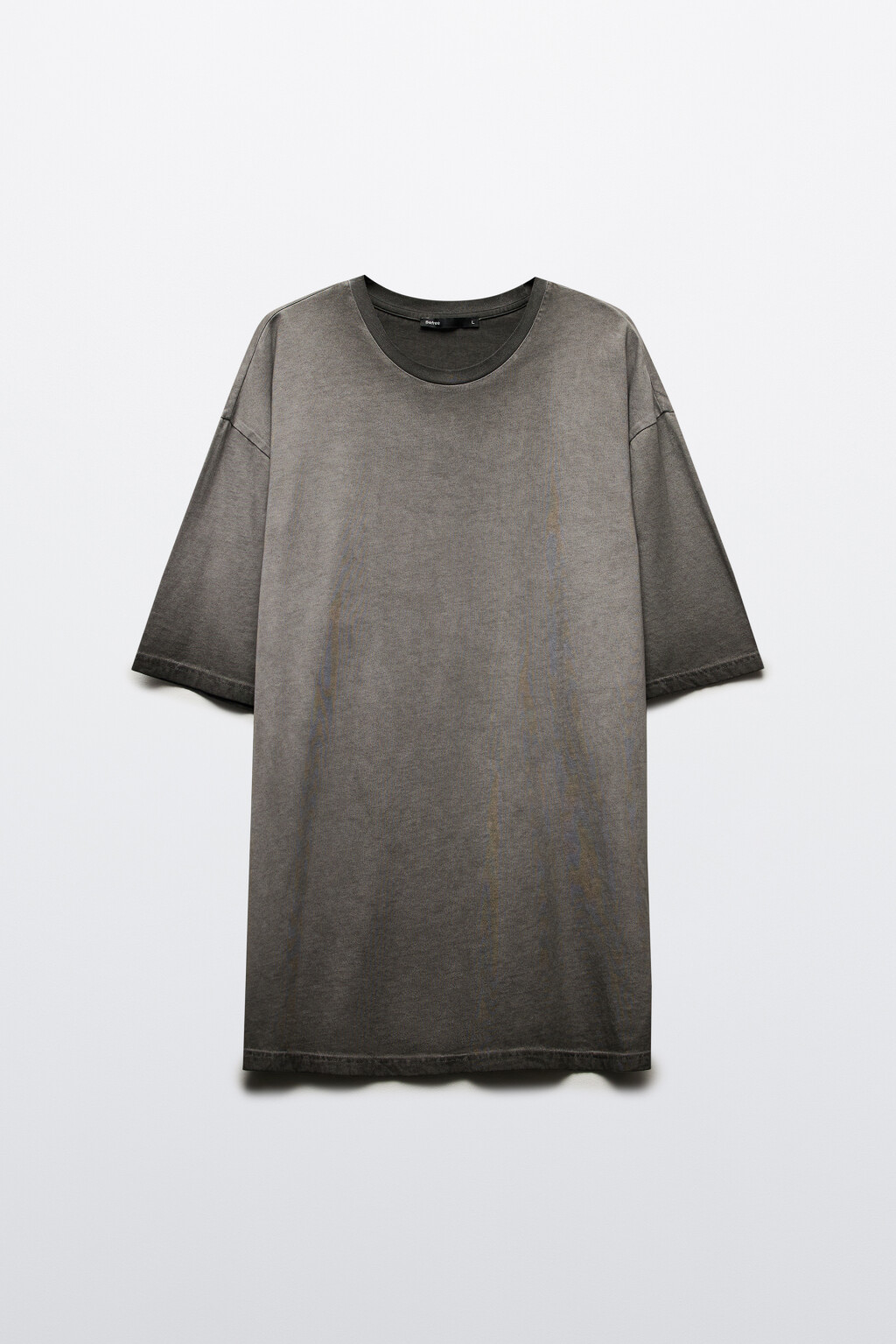 Футболка хлопковая с вареным эффектом - цвет черный - 9