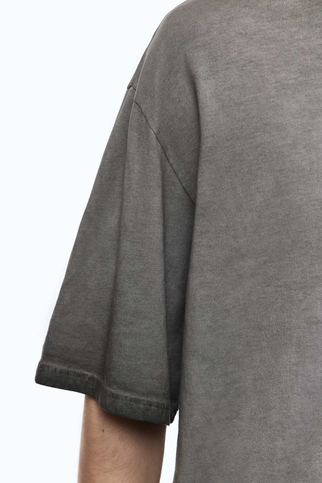 Футболка хлопковая с вареным эффектом - цвет черный - 8