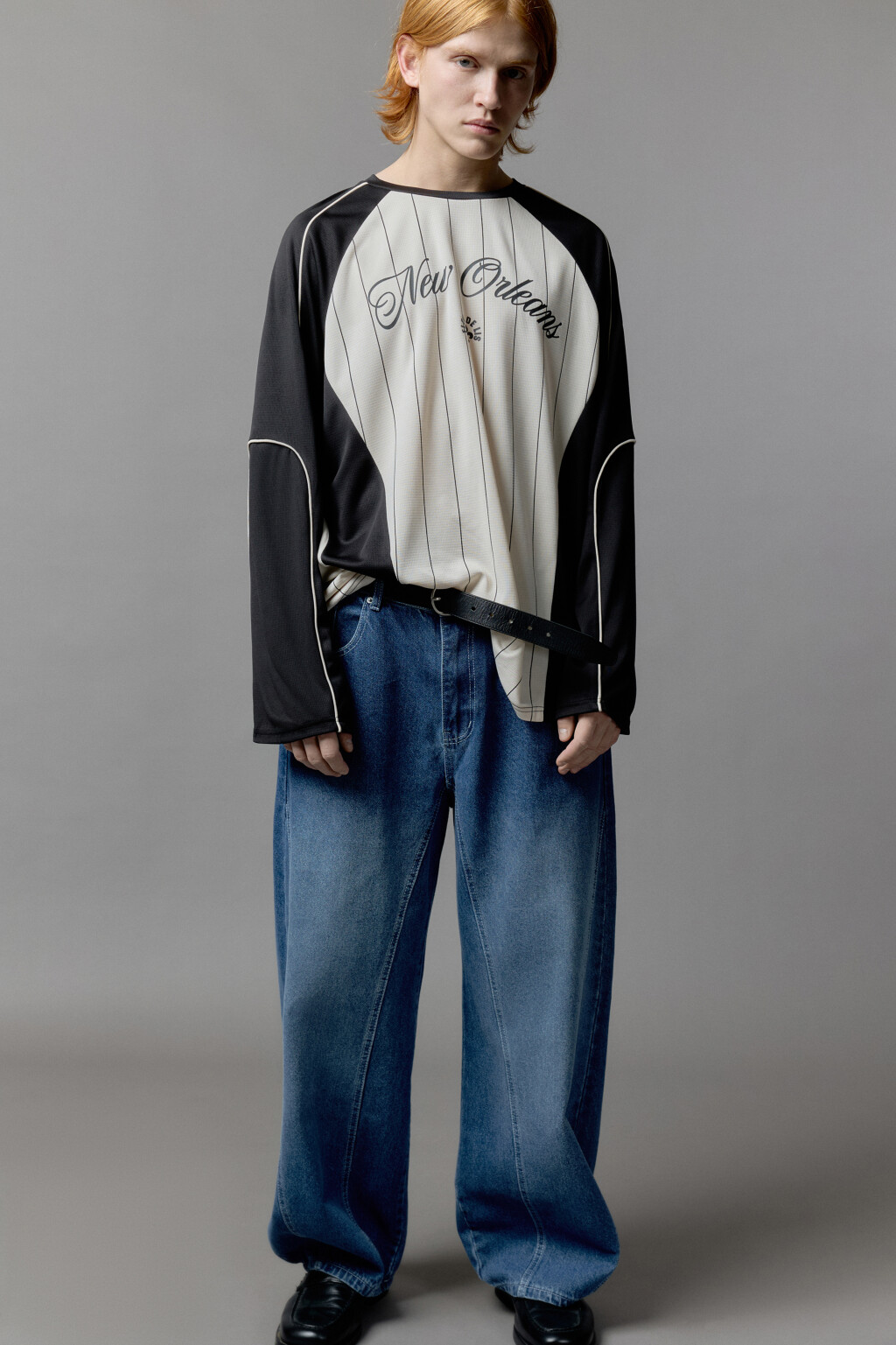 Лонгслив с принтом в спортивном стиле - цвет бежевый - 2