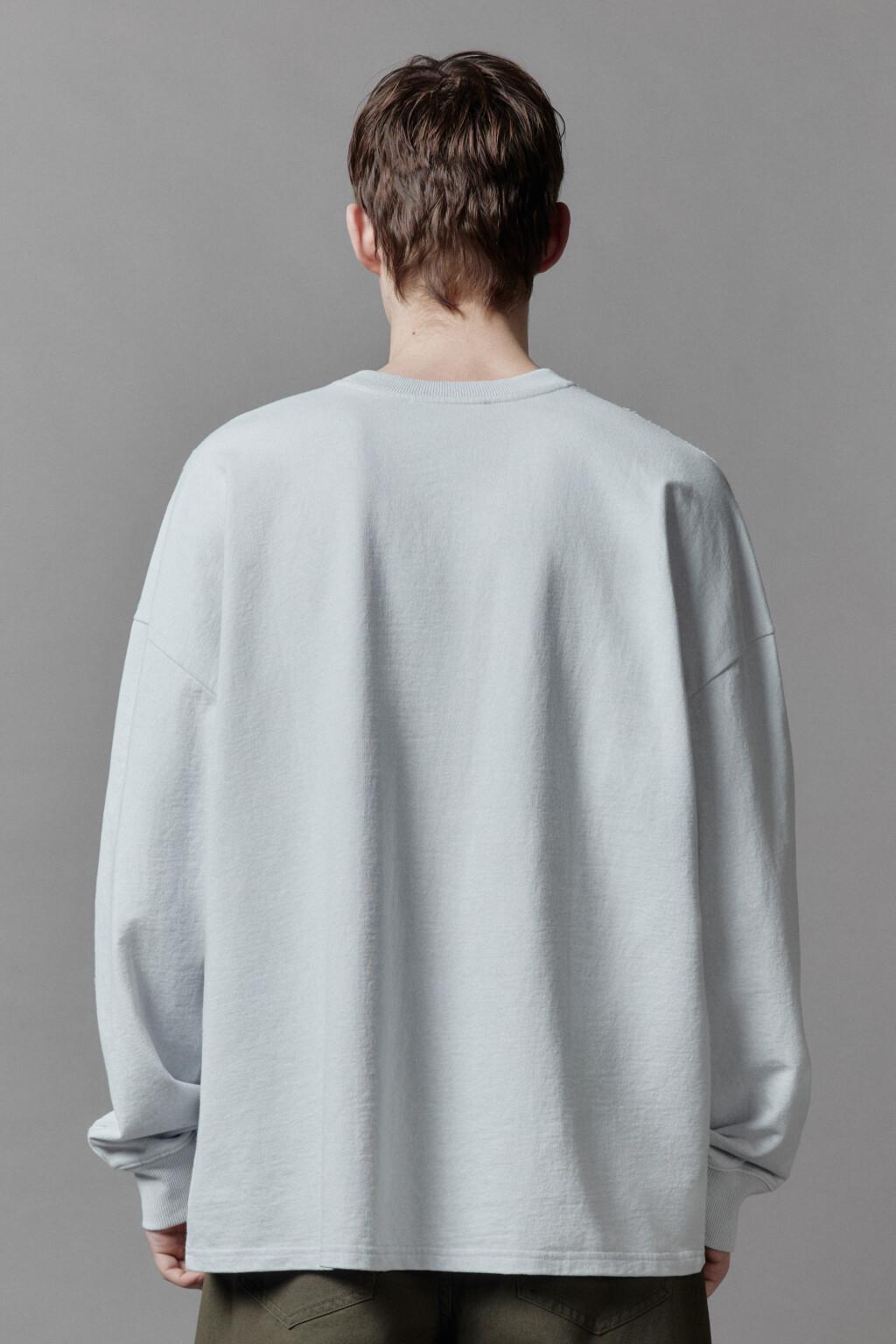 Лонгслив с вареным эффектом и надписью - цвет белый - 6