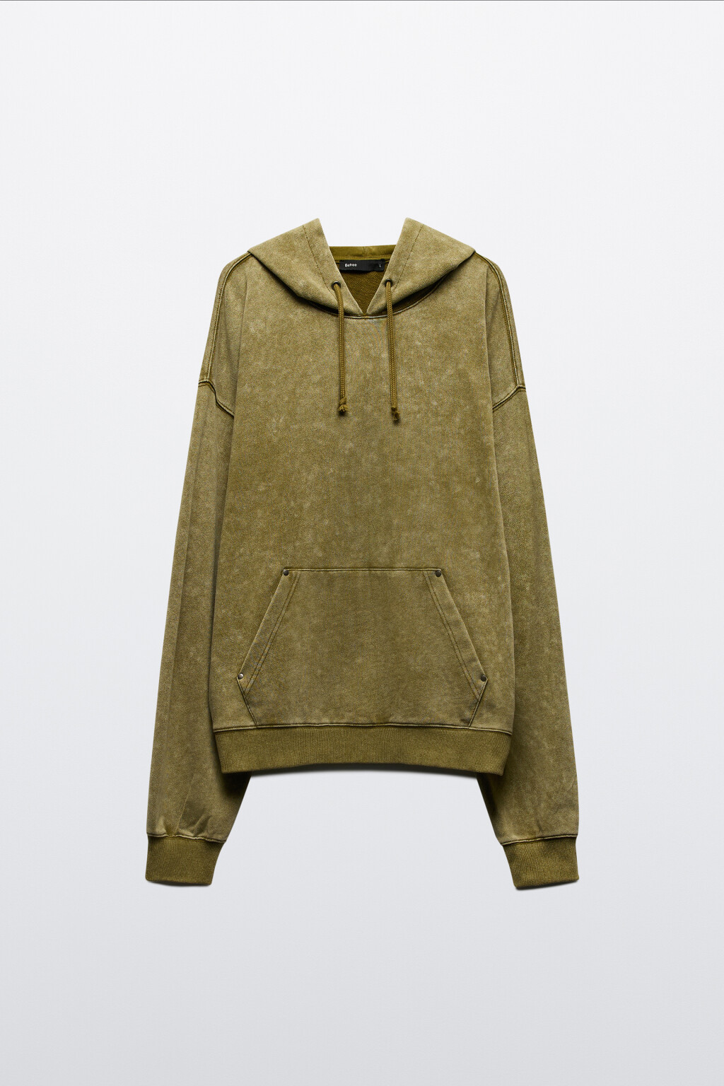 Худи oversize с капюшоном и вареным эффектом - цвет зеленый - 11