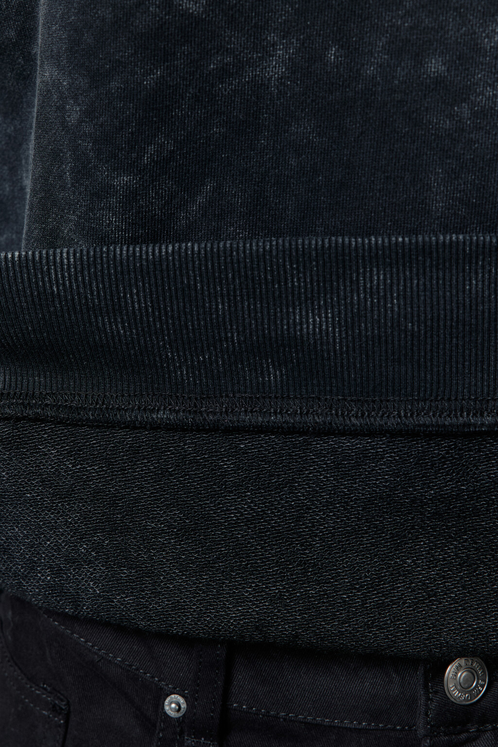 Худи oversize с капюшоном и вареным эффектом - цвет черный - 10