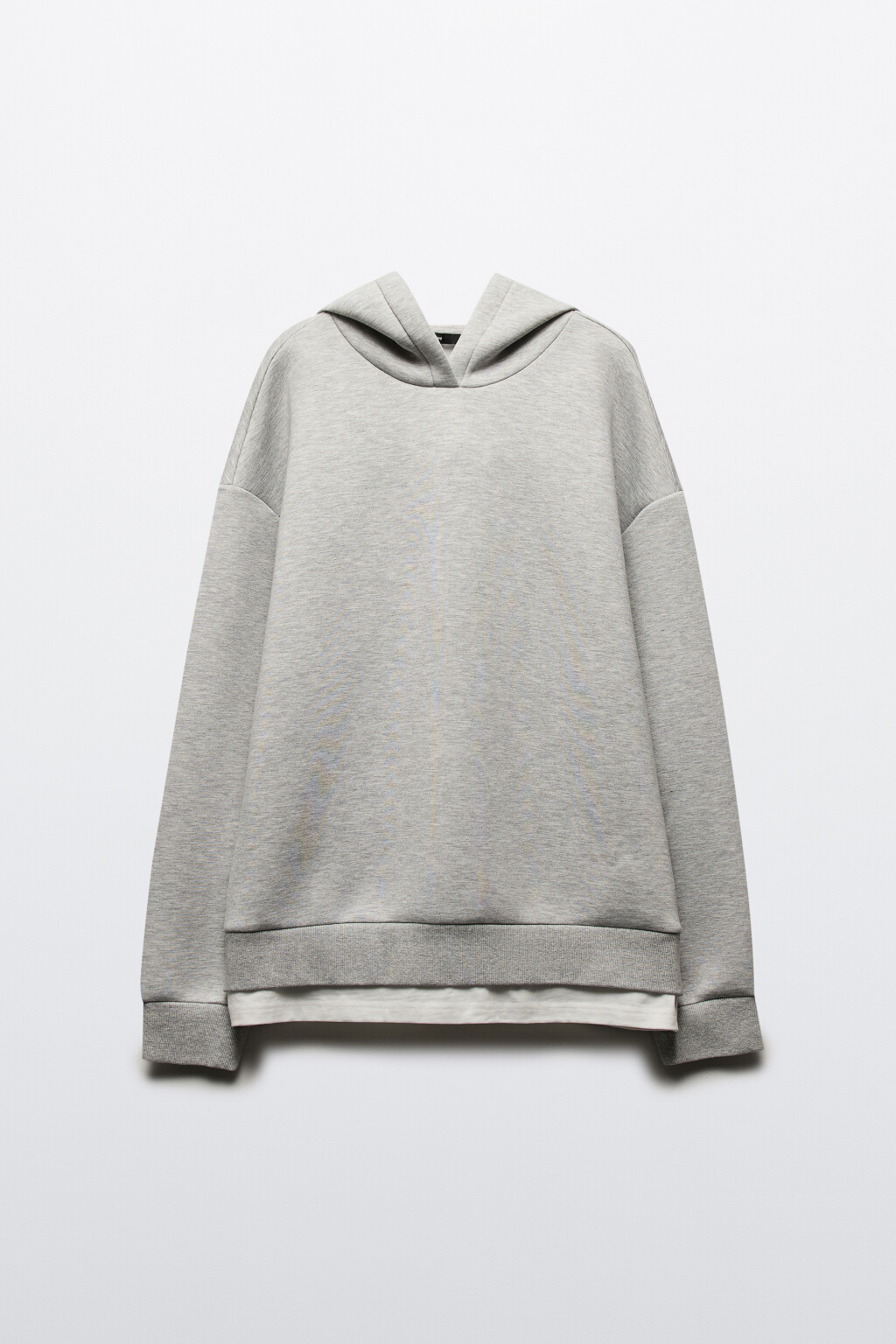 Худи с капюшоном и имитацией футболки - цвет серый - 9
