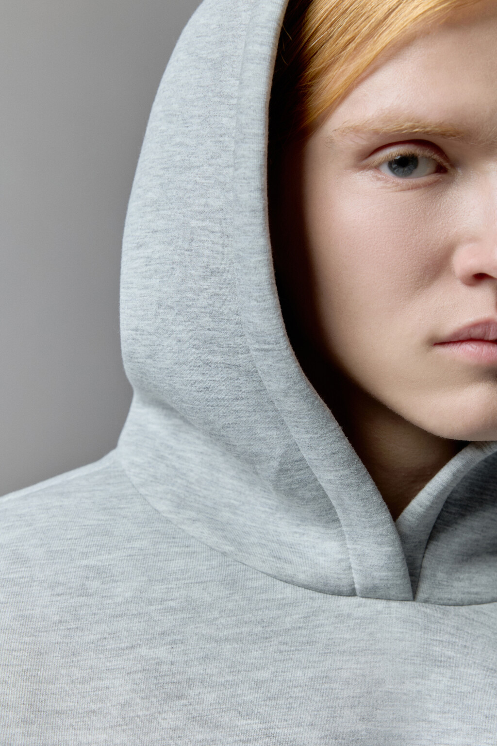 Худи с капюшоном и имитацией футболки - цвет серый - 6