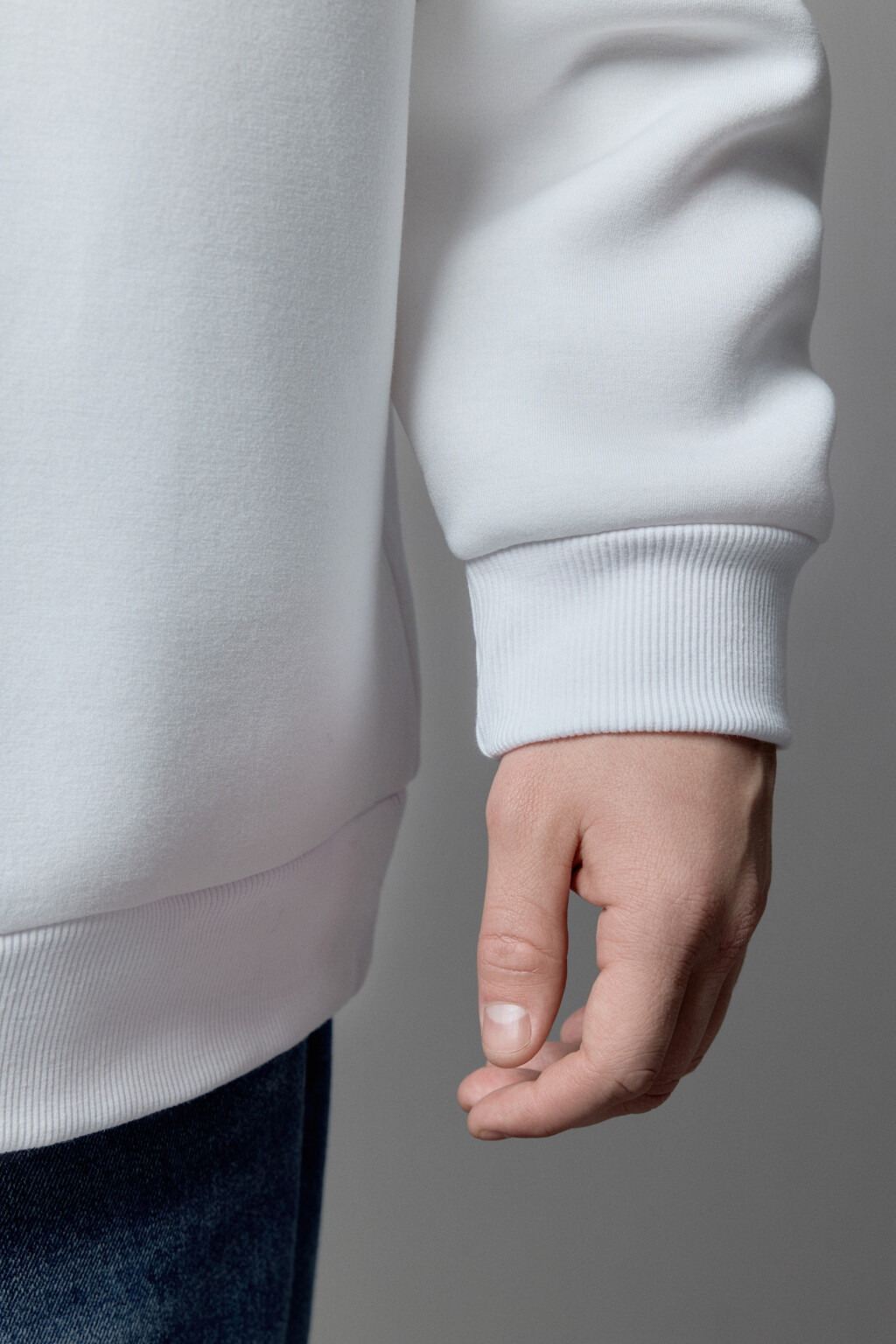 Толстовка half zip с вышитой надписью - цвет белый - 8