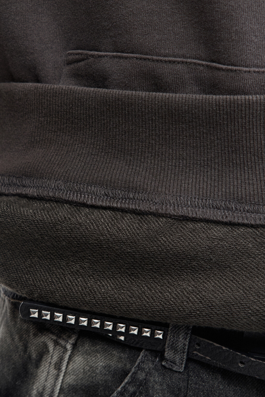 Худи-зипка из футера с вареным эффектом - цвет серый - 8