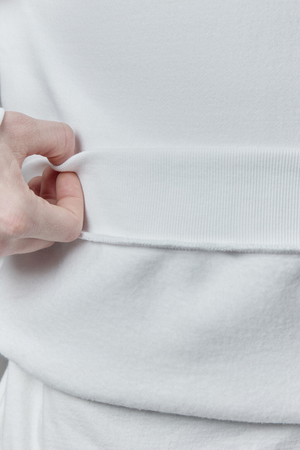 Толстовка half zip утепленная с воротником-стойкой - цвет белый - 8