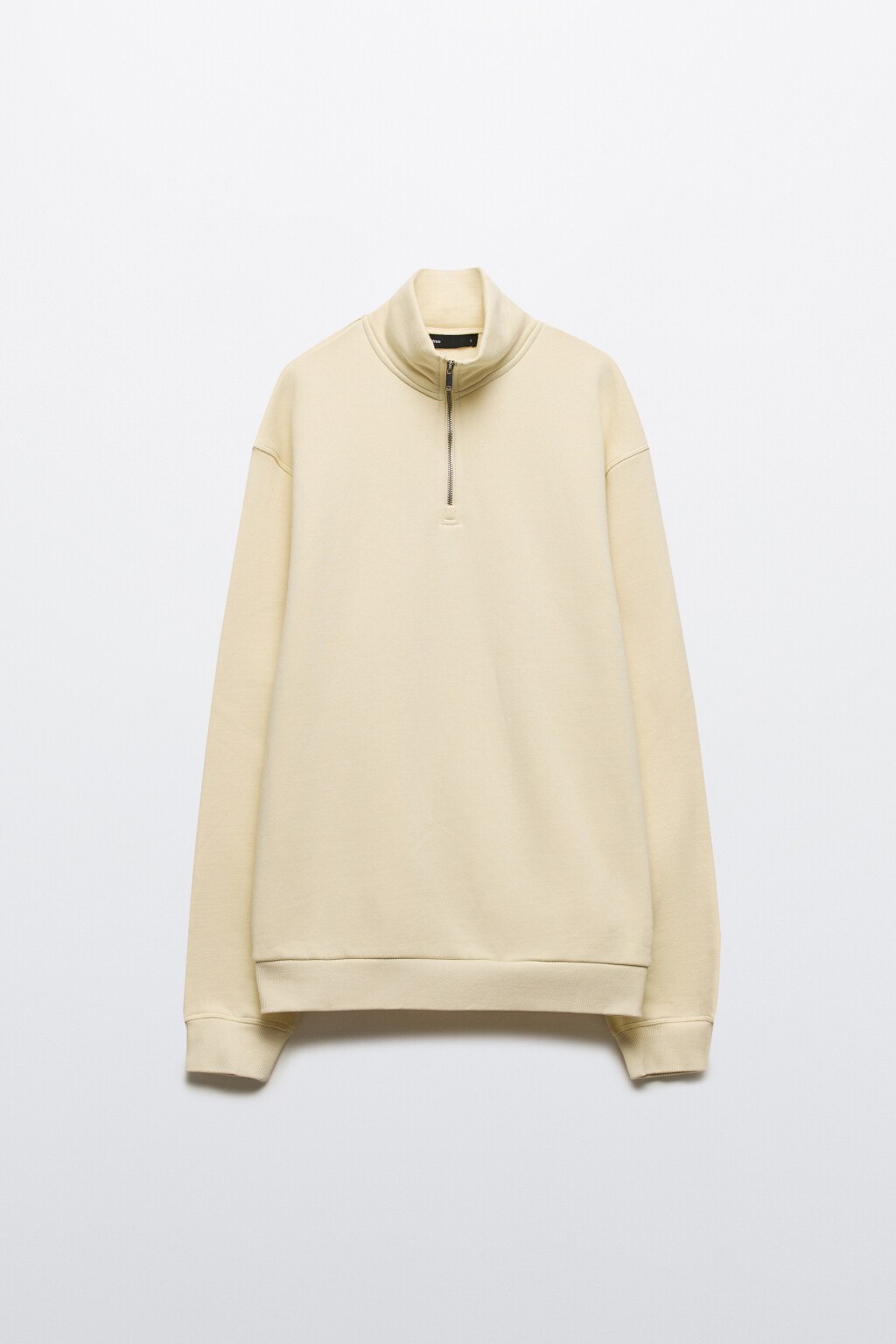 Толстовка half zip утепленная с воротником-стойкой - цвет бежевый - 10