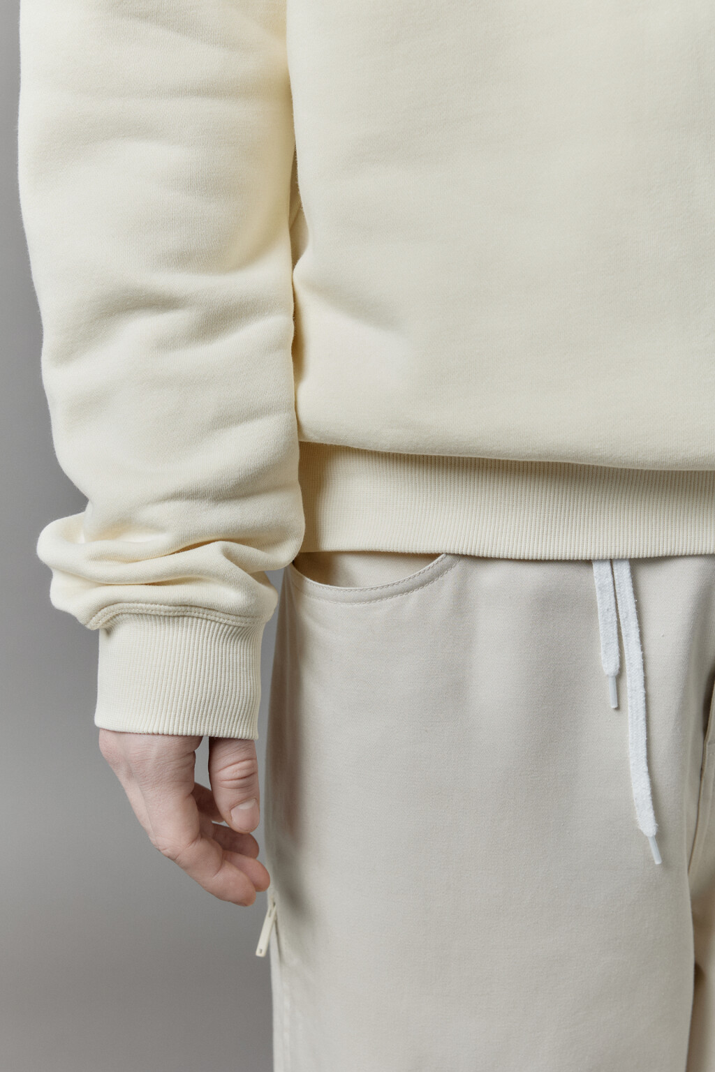 Толстовка half zip утепленная с воротником-стойкой - цвет бежевый - 7