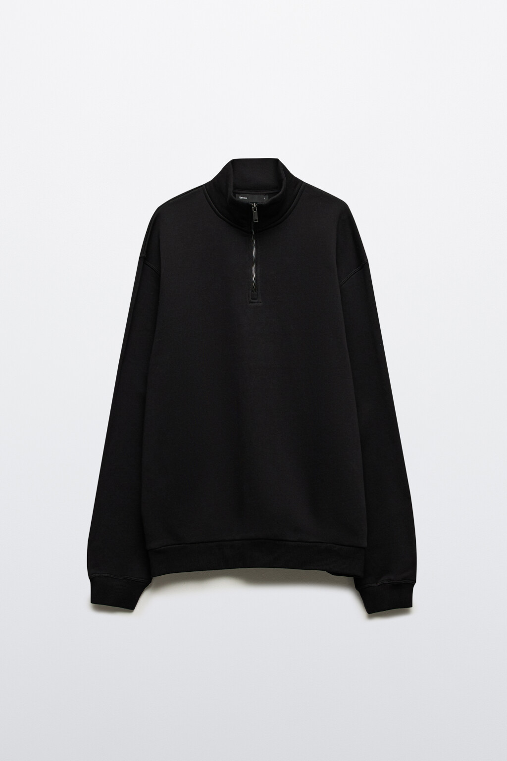 Толстовка half zip утепленная с воротником-стойкой - цвет черный - 9