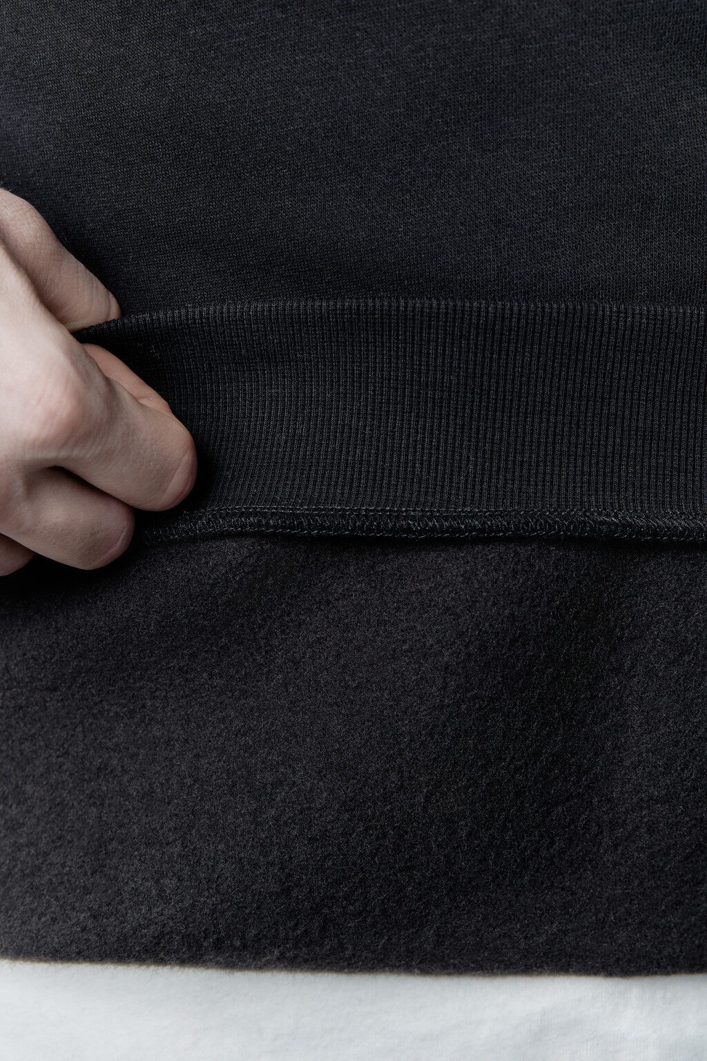 Толстовка half zip утепленная с воротником-стойкой - цвет черный - 8