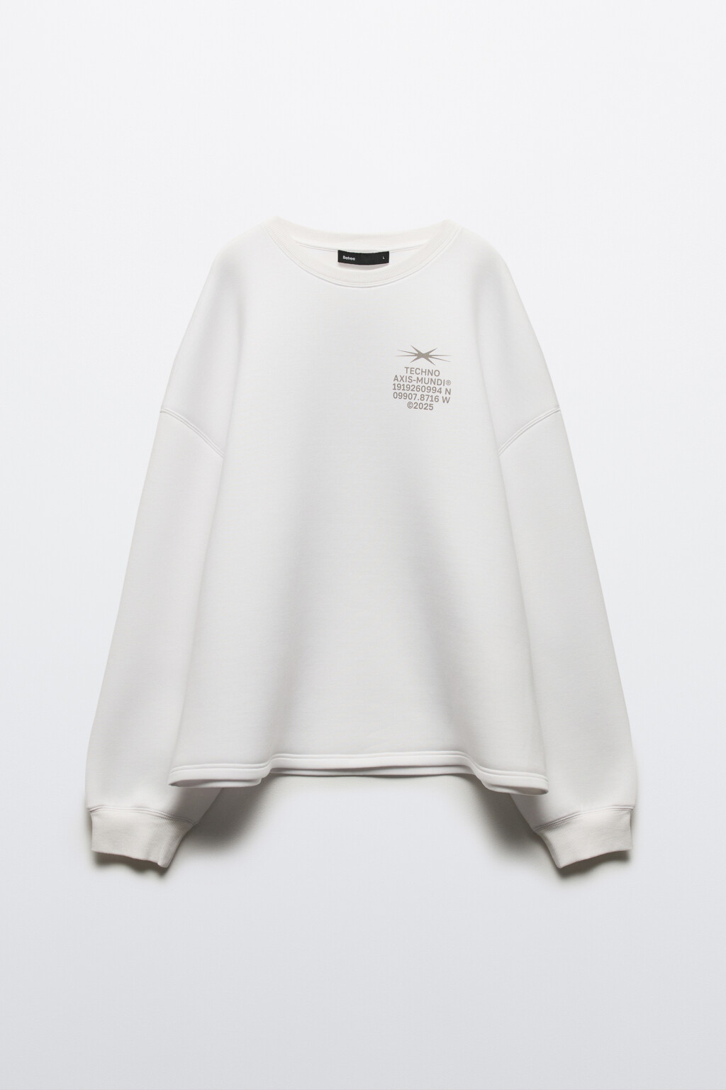 Свитшот из неопрена с принтом-надписью - цвет белый - 7