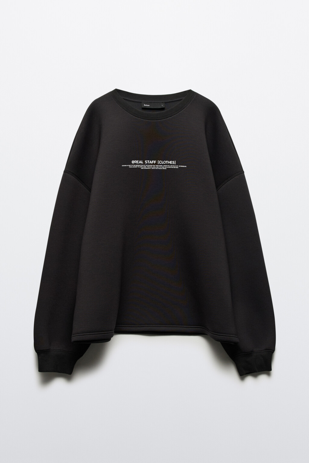 Свитшот из неопрена с принтом-надписью - цвет черный - 8