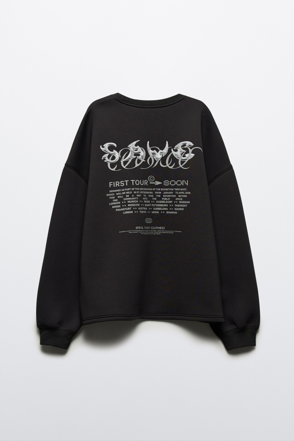 Свитшот из неопрена с принтом-надписью - цвет черный - 9