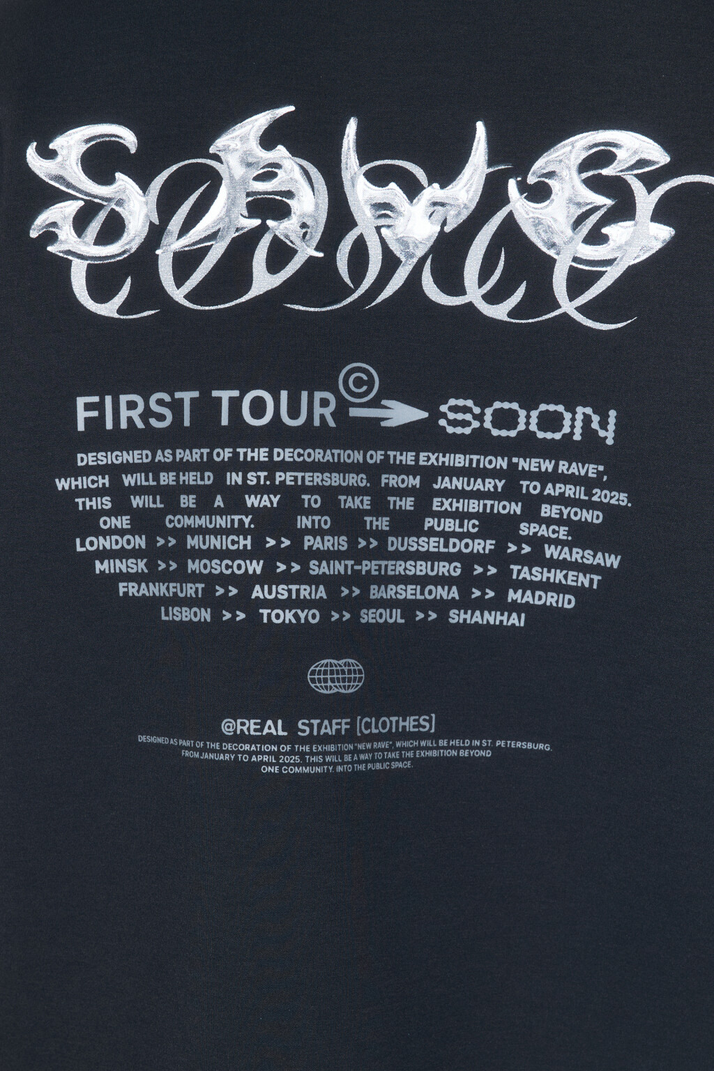 Свитшот из неопрена с принтом-надписью - цвет черный - 6