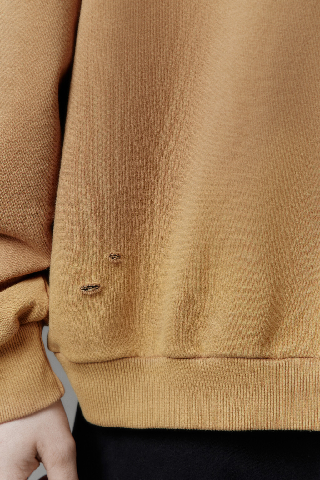 Свитшот из футера с состаренным эффектом - цвет коричневый - 9