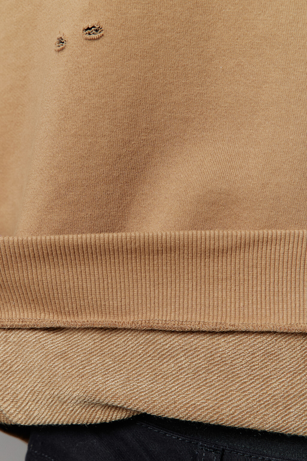 Свитшот из футера с состаренным эффектом - цвет коричневый - 10