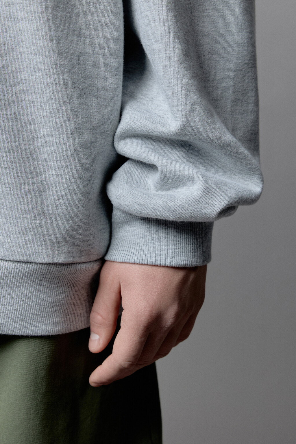 Толстовка half zip с вышитой надписью - цвет серый - 8