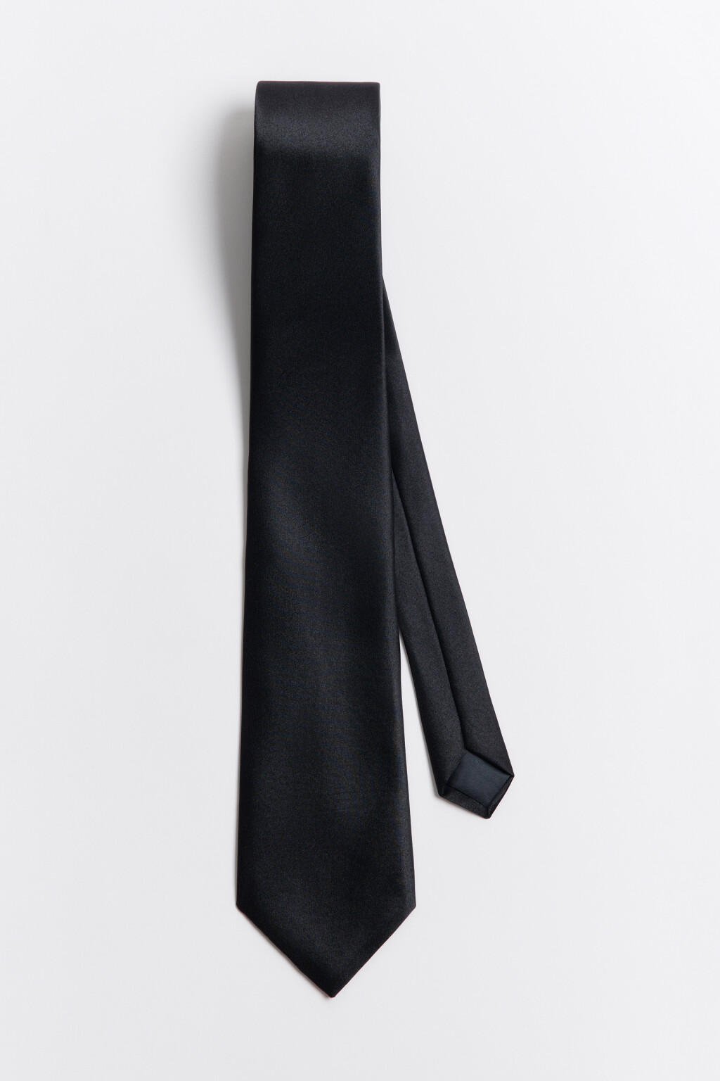 Галстук классический атласный - цвет черный - 2