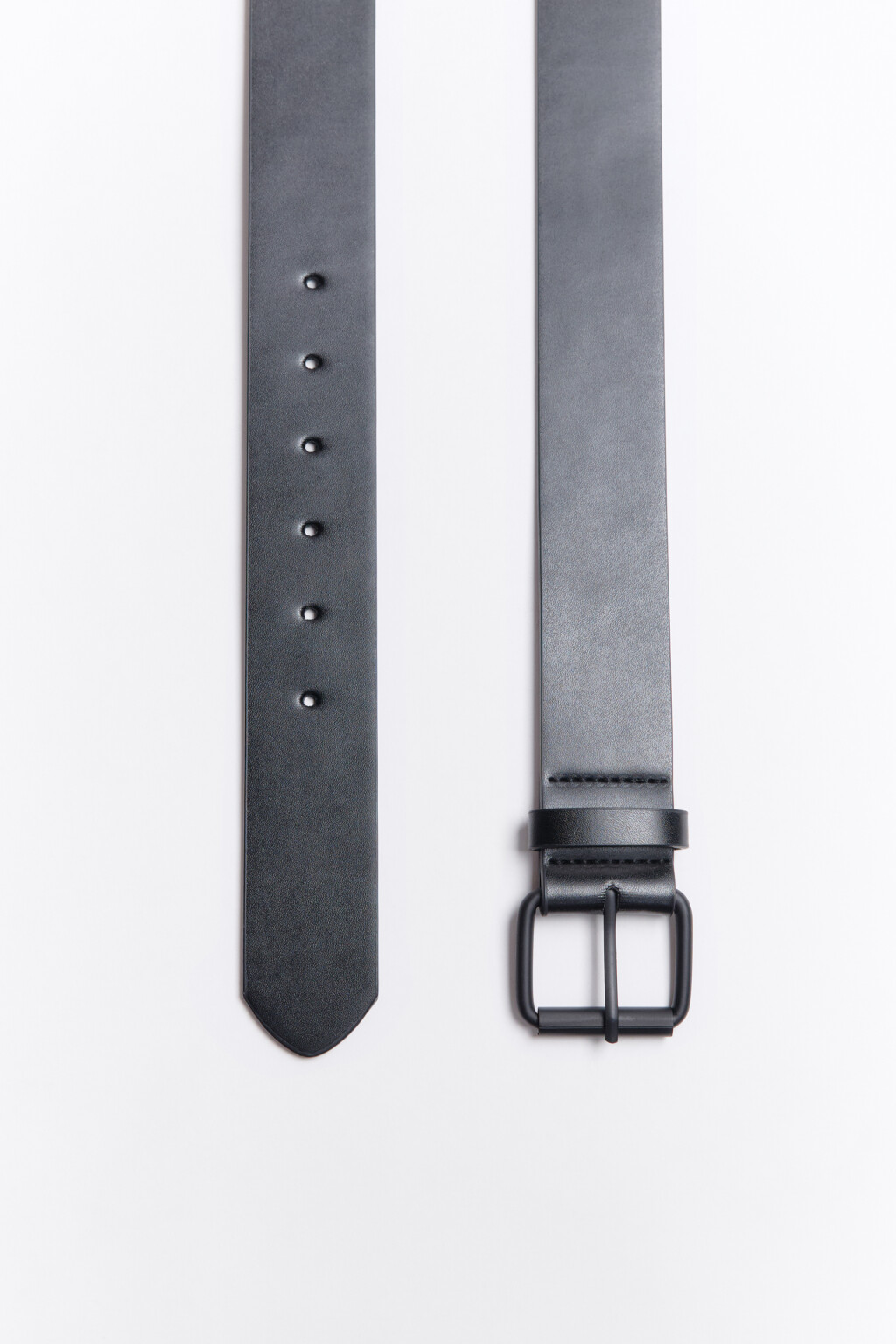 Ремень широкий из искусственной кожи - цвет черный - 2