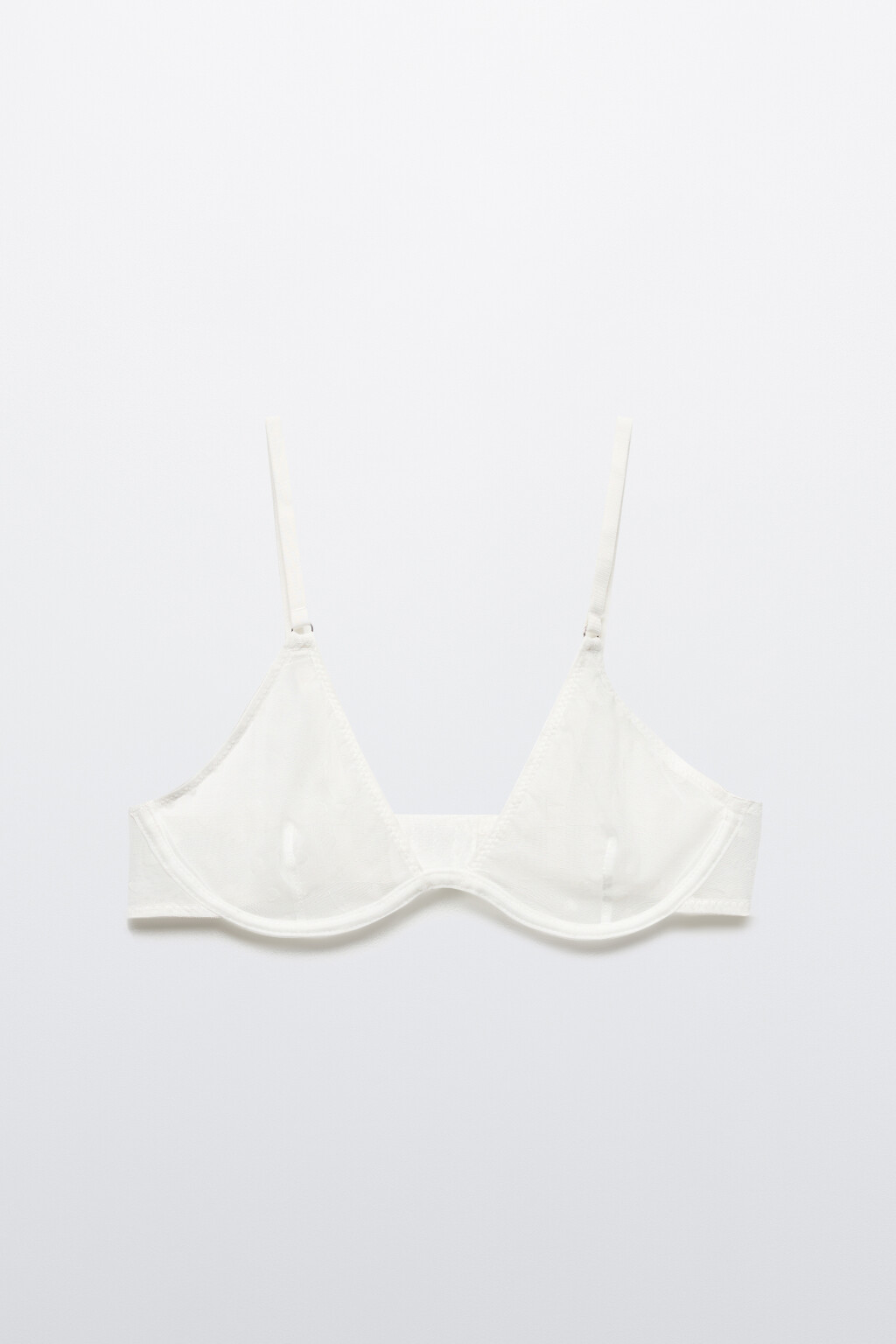 Бюстгальтер-бра сетчатый с сердечками - цвет ванильный - 6