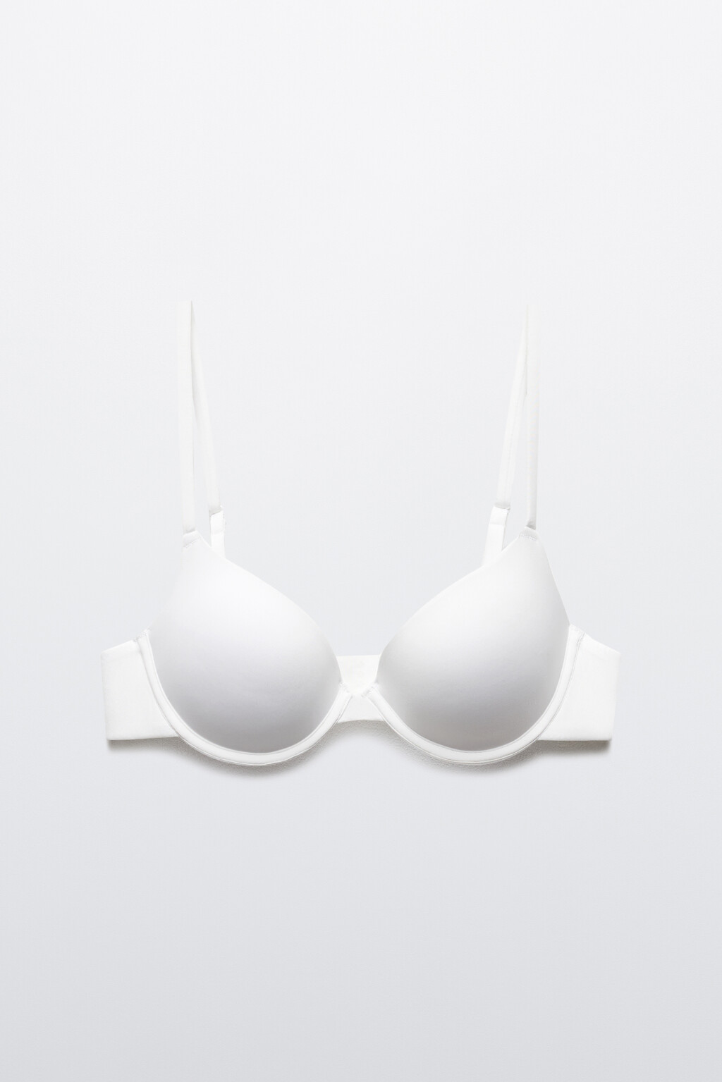 Бюстгальтер-бра базовый гладкий - цвет белый - 5