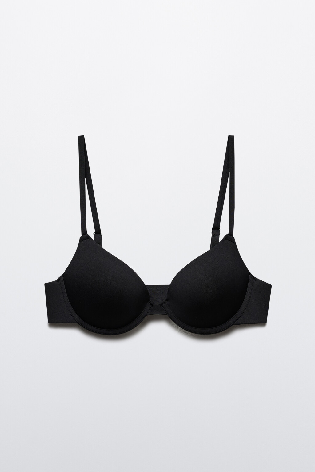 Бюстгальтер-бра базовый гладкий - цвет черный - 5