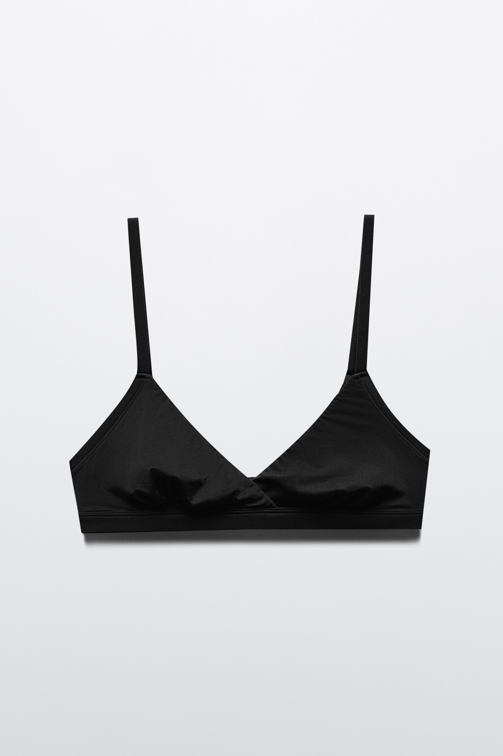 Бюстгальтер-бралетт базовый гладкий - цвет черный - 4
