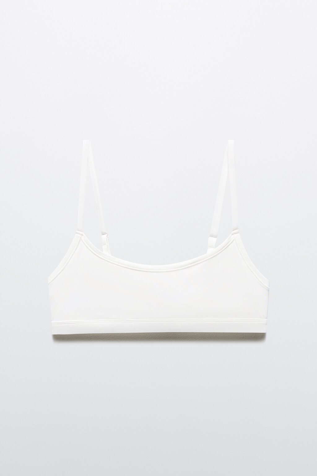 Бюстгальтер-бралетт базовый гладкий - цвет белый - 5