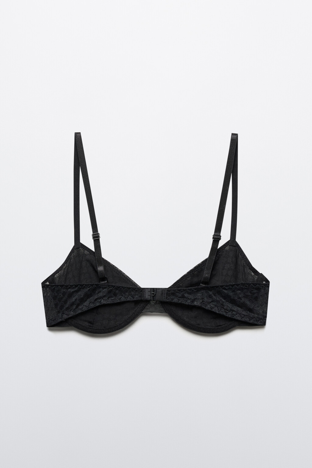 Бюстгальтер-бра сетчатый на косточках - цвет черный - 7