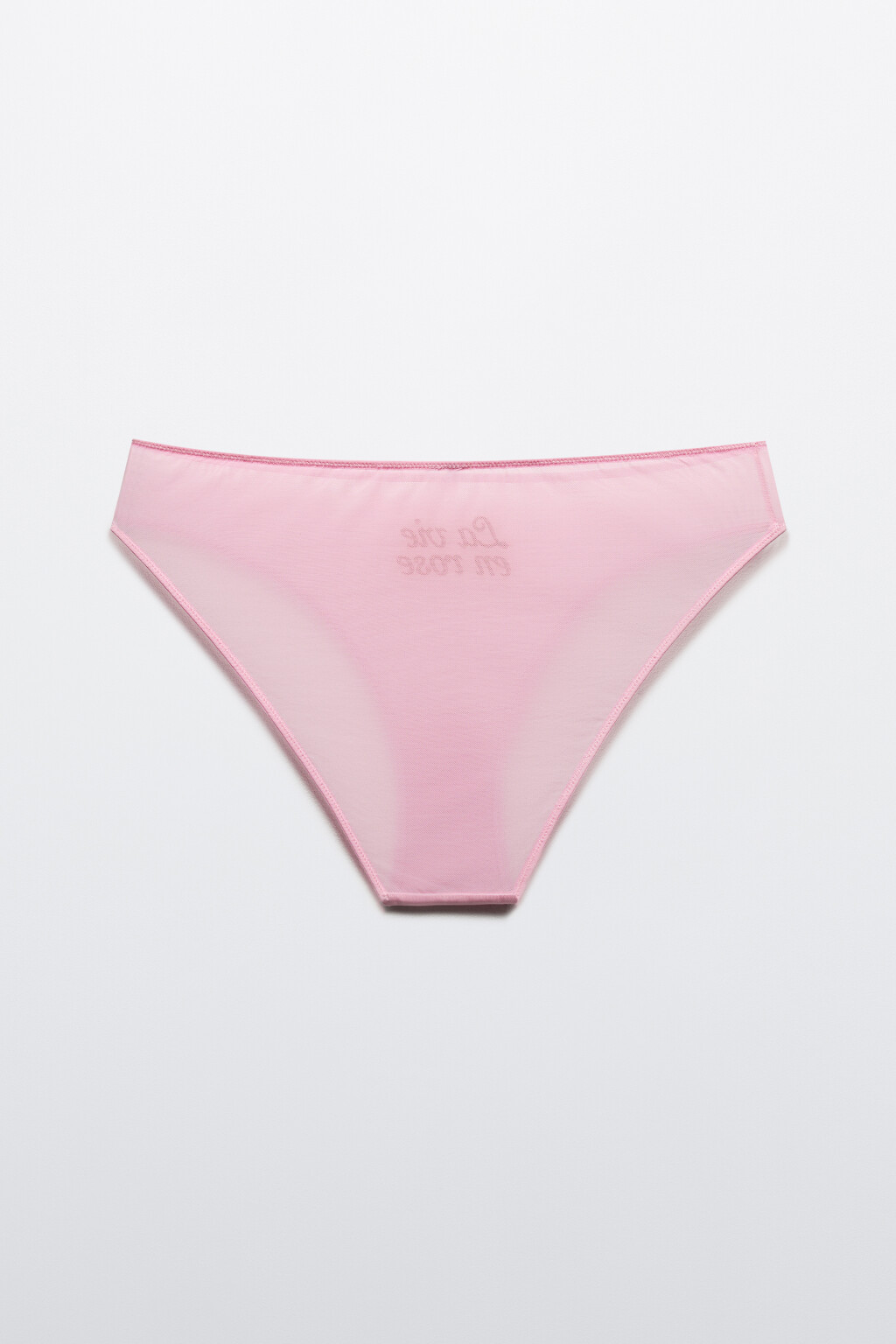 Трусы-слипы из сетки с вышивкой - цвет розовый - 6