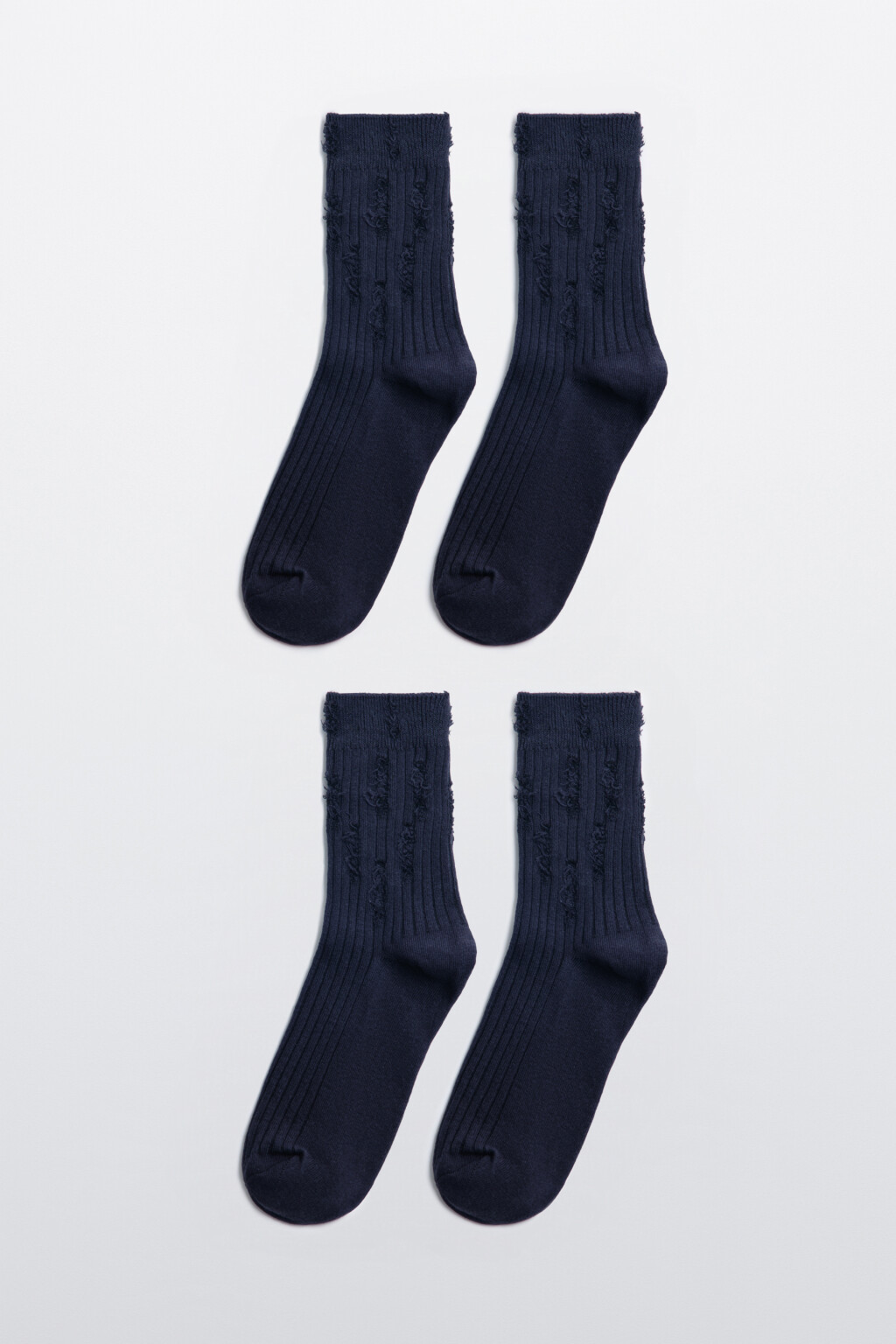 Набор носков высоких рваных (2 пары) - цвет серый - 1