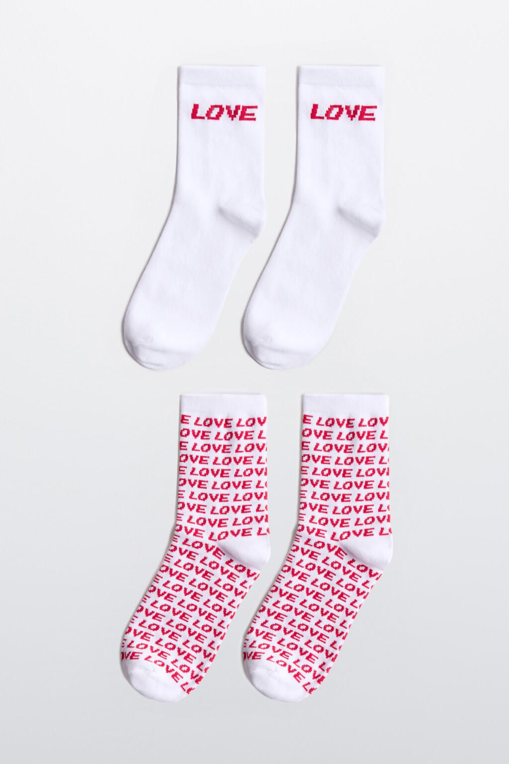 Набор носков высоких с надписями (2 пары) - цвет мультиколор - 1