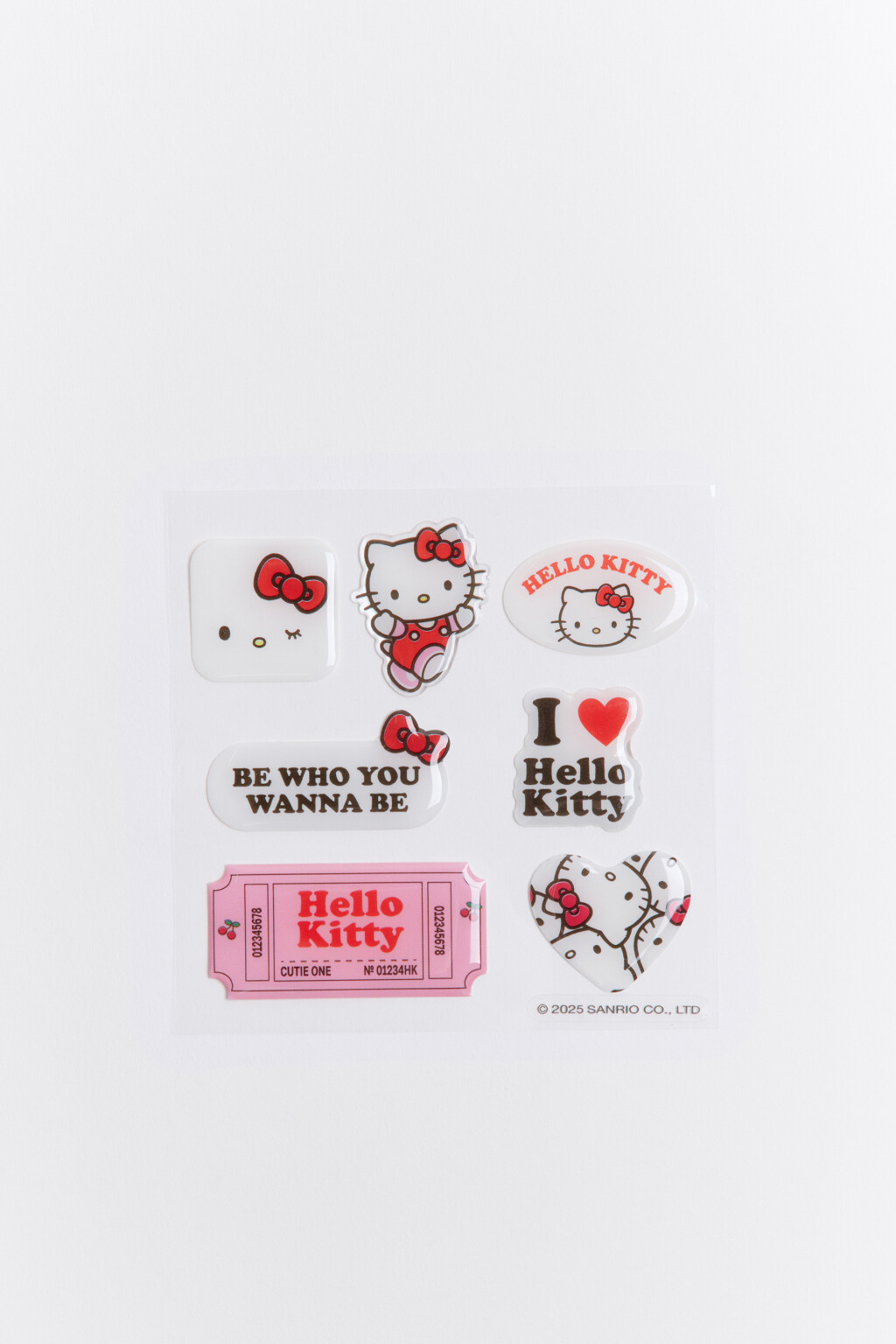 Набор стикеров с рисунками и надписями - цвет серый - 2